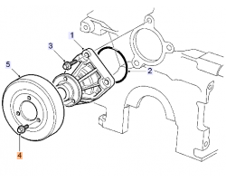 Schraube Wasserpumpe SAAB 9-5 I 3.0 V6 turbo B308E, ab Fahrgestellnummer Y3040001-, Original-Ersatzteil - OE Nr. 11048677, 9483695