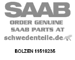 BOLT for OPEL / VAUXHALL, Genuine Part 11519235