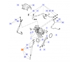 Rücklaufleitung Öl Turbolader Ölleitung Leitung Rohr Rücklauf Turbo Lader SAAB 9-3 II 2.0T 2012-2014 / 9-5 II 2010-2011 A20NFT A20NHT, Original-Ersatzteil - OE Nr. 12605462