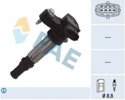 Zündspule Zündspuleneinheit SAAB 9-3 II 2.8t V6 2.8 V6 turbo ´06-12 B284 B284L B284R, OPEL Vectra C / Signum 2.8 Turbo V6 Z28NEZ Z28NER Z28NET, CADILLAC BLS 2.8 Turbo V6