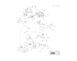 Katalysator Kat OPEL Insignia A 2.8 V6 turbo 4x4 OPC / SAAB 9-5 II 2.8 V6 turbo XWD A28NER 2010-2011 , Original-Ersatzteil - OE Nr. 12640462