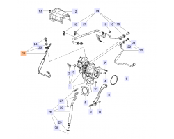 Ölleitung Turbolader Zufuhr Druckleitung Zulauf Öl Turbo Lader SAAB 9-3 II 2.0T 2012-2014 / 9-5 II 2.0 T 2010-2011 A20NHT A20NFT , Original-Ersatzteil - OE Nr. 12654315, 12625383