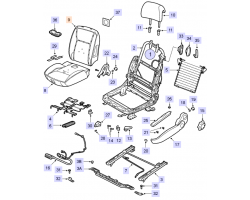 Back Cushion left, for seat with manually foldable backrest for SAAB 9-3 II Wagon model year 2006 onwards