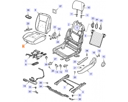 Schaumstoffkissen Sitz / Sitzkissen, für Sitze mit manuell klappbarer Rückenlehne, SAAB 9-3 II Kombi ab Modelljahr 2006