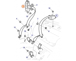 Sicherheitsgurt Gurt schwarz Rücksitz rechts SAAB 9-5 I Limousine Modelljahr 2006-2010 Original-Ersatzteil 
