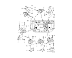 Motorlager Motorlagerung Schwingungsdämpfer Schwingungstilger Lagerung Motor rechts SAAB 9-3 II 2.0T B207R 2003-