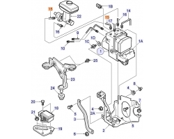 Bremsleitung Rohr Hydraulikleitung Hauptbremszylinder Bremskraftverstärker SAAB 9-5 I 2006-2010, für Fahrzeuge mit ESP, Original-Ersatzteil - OE Nr. 12757142