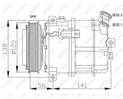 AC Compressor SAAB 9-3 II 1.8t 2.0t 2.0 T (B207E B207L B207R)