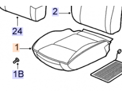 Sitzbezug mit Tasche Leider beige vorne links, Trim Colour L09, SAAB 9-3 II 2006-2011, SAAB Original-Ersatzteil