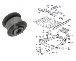 Bushing Suspension Front Axle Subframe SAAB 9-5 I 2006-2010