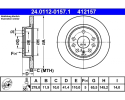 1 Satz Bremsscheiben hinten, Durchmesser 15