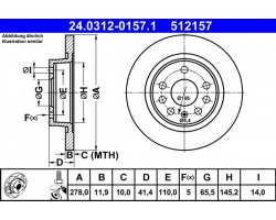 1 Set Brake Discs Rear Axle Diameter 15