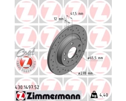 1 Set Brake Discs Rear Axle Diameter 15