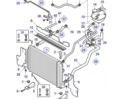 Air Guide Watercooler Upper Part Genuine SAAB 9-3 II, Genuine Part - Part #. 12765898