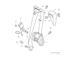 Sicherheitsgurt vorne rechts SAAB 9-3 II 2007, NUR FÜR RECHTSLENKER / RHD, Original-Ersatzteil - OE Nr. 12770669