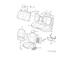 BACK COVER for SAAB, Genuine Part - Part #. 12770684