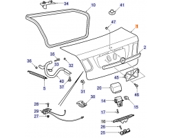 Boot Lid / Trunk Lid Genuine SAAB 9-3 II Sportsedan / 4-Door Model Year 2008-2014, for Turbo X only