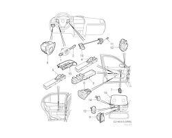 Schalter Fingerschutz Fensterheber SAAB 9-3 II 2003-2005, 2006-2007 Heck