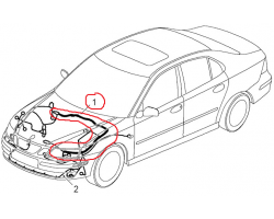 Kabelsatz Kabelbaum Karosserie vorderer Airbag Sensor CADILLAC BLS, Original-Ersatzteil 12773060, 12779721