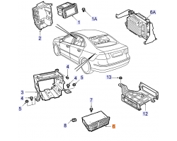 Amplifier SAAB 9-3 II Sportsedan / 4-Door Model Year 2007-, for Radio System Premium 150 / SS2, Genuine Part - Part #. 12773377