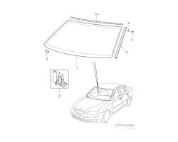 WINDSCREEN for SAAB, Genuine Part - Part #. 12773388