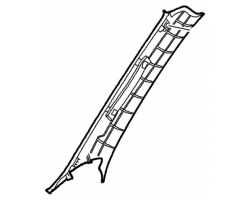 Verkleidung / Innenverkleidung / Blech A-Säule rechts / RH SAAB 9-3 II 2003-2014, SAAB Original-Ersatzteil