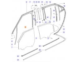 Decor Strip / Stripe Front Door Left Genuine SAAB 9-5 II ´10-11, Genuine Part - Part #. 12776941