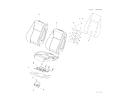 Sitzkissen Schaumstoff Sitz SAAB 9-5 II 2010-2011, Original-Ersatzteil - OE Nr. 12776974