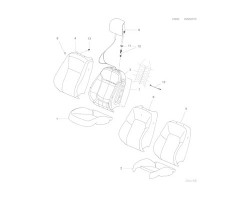 1x Seat Cover (and only 1 unit is available) Cushion Comfort Seat with Pocket, Light Neutral, Wabe Clothe / Leather , Trim Colour L58, SAAB 9-5 II 2010-2011, Genuine Part - Part #. 12777597