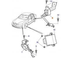 Sensor Xenon / Gravity Sensor Rear Axle SAAB 9-3 II XWD / All-Wheel-Drive / AWD, Model Year 2008-, Genuine Part - Part #. 12779176