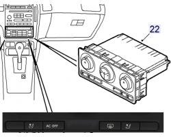 Bedienelement / Steuerung Klimaanlage SAAB 9-5 I ´06-08 ohne Sitzheizung