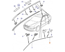 DECOR FRAME for SAAB, Genuine Part - Part #. 12782521