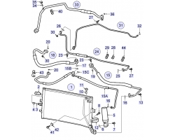 Klimakühler / Kondensator / Kondensor Klimaanlage / Klimakühler SAAB 9-5 I 2009-2010, passt ab Fahrgestellnummer 93506076