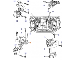 Lagerung Motor vorne rechts / Motorlager / Schwingdämpfer SAAB 9-3 II 2.2 TiD Modelljahr 2003-2004, Original-Ersatzteil - OE Nr. 12785091