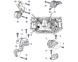 Lagerung / Aufhängung Motor Motoraufhängung Momentstab Motor Getriebe links Original SAAB 9-3 II 2003-2004