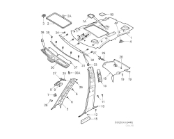 Innenraumverkleidung Verkleidung [Säule(n)] rechts SAAB 9-3 II 4D bis FIN 51034762, Original-Ersatzteil - OE Nr. 12785380