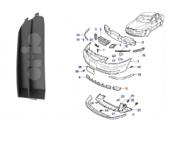 GRILLE for SAAB, Genuine Part - Part #. 12786011