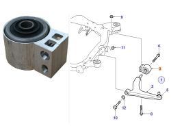 Buchse Fahrwerk Vorderachse Querlenker hinten SAAB 9-3 II 2003- / OPEL Vectra C Signum / CADILLAC BLS / FIAT CROMA, Original-Ersatzteil - OE Nr. 12786412