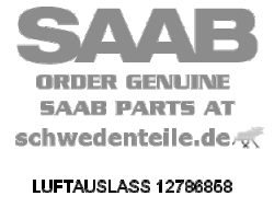 AIR OUTLET for SAAB, Genuine Part - Part #. 12786858