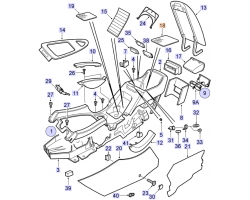 Gummimatte Fach Mittelkonsole SAAB 9-3 II 2003-, passend bis Fahrgestellnummer -61107983 / -66007007, Original-Ersatzteil - OE Nr. 12786968