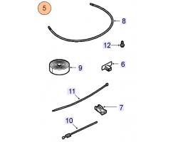 Einbaukit Antenne integriertes Telefon SAAB 9-3 II Sportsedan / Limousine / 4D 2003-2014, Lieferumfang siehe Skizze, Original-Ersatzteil - OE Nr. 12787156