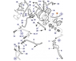 Unterdruckschlauch / Leitung Turbolader SAAB 9-3 II 1.8 2.0t 2.0T B207 B207E B207L B207R B207G, Original-Ersatzteil - OE Nr. 12787959