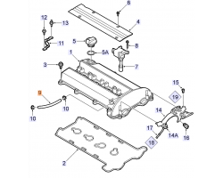 Air Hose between Turbo and Valve Cover for OPEL / VAUXHALL Opel Vectra C, SIignum 2.0 turbo Z20NEL Z20NER Z20NET, Genuine Part 12791599