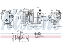 Klimakompressor / Kompressor Klimaanlage OPEL Signum Vectra C 2.8 V6 turbo Z28NEL Z28NER Z28NET CADILLAC BLS 2.8 V6 T SAAB 9-3 II 2.8 V6 turbo B284 2006-2012