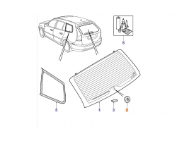 Dichtung / Dichtring Durchführung Scheibenwischer Original SAAB 9-3 II Sportkombi ´06-12 / 9-5 I Kombi ´99-10 Scheibenreinigung: für Heckscheibe