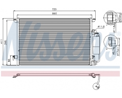 AC Condenser / AC Cooler SAAB 9-3 II 1.8t 2.0t 2.0T B207 2.2 TiD D223L 2.0T A20NFT 2003-2014, for Vehicles with Automatic Transmission