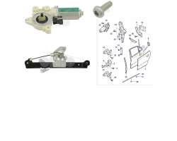 Fensterhebersatz hinten rechts SAAB 9-3 II '04-06 Original-Ersatzteil - OE Nr. 12793731 12788806 92151600