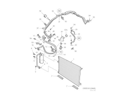 AC Hose / Air Conditioning Pipe Set Genuine SAAB 9-3 II 2.8 V6 turbo B284 model year 2006-2010 / 1.9 TTiD A19DTR, Z19DTR from model year 2008 onwards LHD