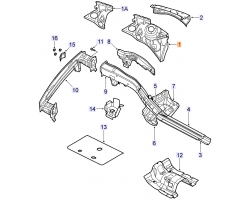 Radkasten Radhaus vorne links SAAB 9-3 II Modelljahr 2003-2014, Original-Ersatzteil - OE Nr. 12797860