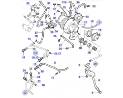 Hohlschraube Kühlmittelrohr Kühlmittelrohrleitung Turbolader SAAB 9-3 II 1.8t 2.0t 2.0T B207E B207L B207R 2003-2012, Original-Ersatzteil - OE Nr. 12797713